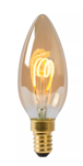 Lucide - C35 - Ampoule filament - Ø 3,5 cm - LED Dim. - E14 - 1x3W 2200K - Ambre