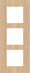 Niko Pure bamboo triple plaque de recouvrement verticale (60 mm d'entraxe)