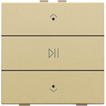 Commande audio simple avec LED, Niko Home Control, alu gold coated