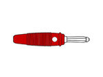 Velleman - Hq mating connector 4mm with transverse hole and screw / red (bula 20k)