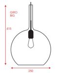 LUMINELLO - Clara Vetro Giro Big suspension en verre socket e27 230v