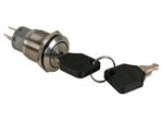 Velleman - Interrupteur bipolaire avec clé à pompe 2 no 2 nc - acier inoxydable - 19mm