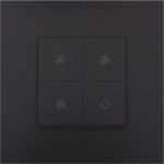 Commande de ventilation LED pour Niko Home Control, Bakelite® piano black coated