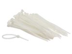 Velleman - Jeu de serre-câbles en nylon - 2.5 x 100 mm - blanc (100 pcs)