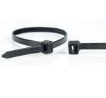 WKK - Colliers de câblage en PVC - Pour usage universel - Noir (résistant aux UV) - 750x7,6mm