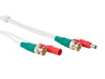 Velleman - Câble d'alimentation et câble vidéo pour cctv - 18 m - blanc - standard