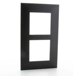 Legrand - Val plaque 2 postes vert entraxe 57mm noir