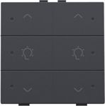 Niko Home Control dubbele dimbediening LED, anthracite