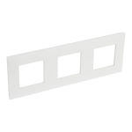 Legrand - Val plaque 3 postes hor/vert entraxe 71mm blanc