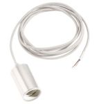 SLV LIGHTING - Suspension FITU, A60, rond, blanc, câble 5m avec extrémité dénudée, max. 60W