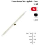 Segula - Led Linear Lamp S14D 500Mm Clear Rippled