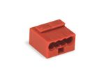 Velleman - Micro push-wire connector for junction boxes 4-conductor terminal block, red