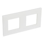 Legrand - Val plaque 2 postes hor/vert entraxe 71mm blanc