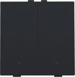 Bouton-poussoir double avec LED, Niko Home Control, black coated