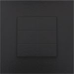 Bouton-poussoir sextuple, Niko Home Control, Bakelite® piano black coated