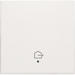 Niko Original White, set de finition avec lentille pour interrupteur simple connecté avec symbole "quitter la maison"