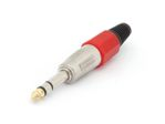Velleman - Jack male professionnel 6.35mm stereo rouge