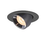 SLV LIGHTING - Numinos® Gimble Xs, Plafondinbouwarmatuur Zwart / Chroom 2700K 20°