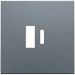 Afwerkingsset voor dubbele smart USB-A en USB-C-lader, alu grey coated
