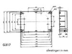 Velleman - Coffret etanche en abs - gris fonce 222 x 146 x 55mm