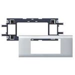 Legrand - Support DLP alu 4 mod cv. 65mm Mosaic double