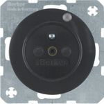 Berker - Prise de courant avec LED de contrôle Berker R.1/R.3 noir, brillant