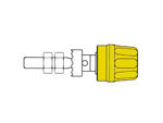 Velleman - 4mm aansluitklem met geisoleerde kop / geel (pk10a)