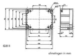 Velleman - Waterbestendige abs-behuizing - donkergrijs 115 x 90 x 55mm