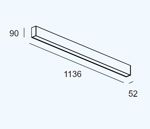 LEDS C4 - Lineal Lighting System Infinite Pro 1136Mm Surface Haloprisma 12.69W Led Warm-White 3000K Cri 80 On-