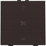 Commande audio simple avec LED, Niko Home Control, dark brown