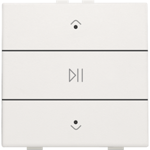 Commande audio simple avec LED, Niko Home Control, white