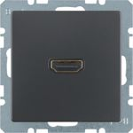 Berker - Prise HDMI Berker Q.1/Q.3 anthracite, velours