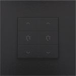 Commande de variateur double, Niko Home Control, Bakelite® piano black coated