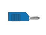 Velleman - Mating connector 4mm with longitudinal or transverse cable mounting, with screw / blue (bsb 20k)
