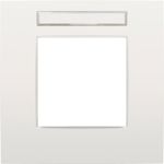 Plaque de recouvrement simple (8,5 x 8,5 cm) avec fenêtre transparente, Niko Intense white