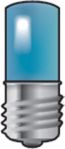Niko, Ampoule E10 avec LED bleue pour boutons-poussoirs 6A ou appareils de signalisation