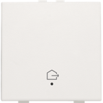 Bouton-poussoir simple avec LED, Niko Home Control, quitter la maison, white