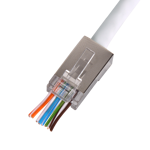 Hirschmann - QCRJ45 CAT6 FTP 10, Connecteur data RJ45 à connexion rapide U/FTP CAT6 avec protège-clips blanc