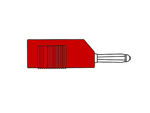 Velleman - Mating connector 4mm with longitudinal or transverse cable mounting, with screw / red (bsb 20k)