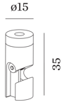 Wever & Ducré - Ceiling Susp Luminaire Suspension Hook B For Cable 4.25-5.5Mm Diameter
