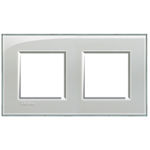 Bticino - LL-Plaque rectangul. 2x2 mod gris givré