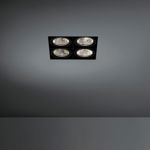 MODULAR - Mini multiple trimless for smartrings 4x LED 2700K GE black