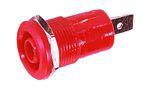 Elimex - R1-24B Banana socket with hexagone nut red