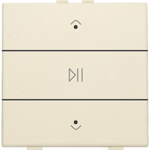 Commande audio simple avec LED, Niko Home Control, cream