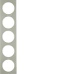 Berker - Plaque de recouvrement 5 postes Berker R.3 inox/blanc polaire