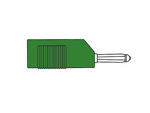 Velleman - Mating connector 4mm with longitudinal or transverse cable mounting, with screw / green (bsb 20k)