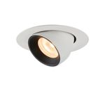 SLV LIGHTING - Numinos® Gimble Xs, Plafondinbouwarmatuur Wit / Zwart 2700K 20°