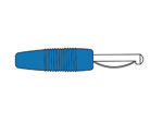 Velleman - Mating connector 4mm with screw / blue (von 20)