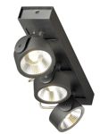 SLV LIGHTING - KALU LED 3 applique/plafonnier, noir, LED 47W, 3000K, 60°
