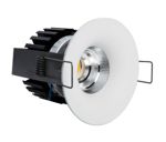 PSM LIGHTING - FLOU inbouwspot - rond - vast - met led wit textuur / led warm wit